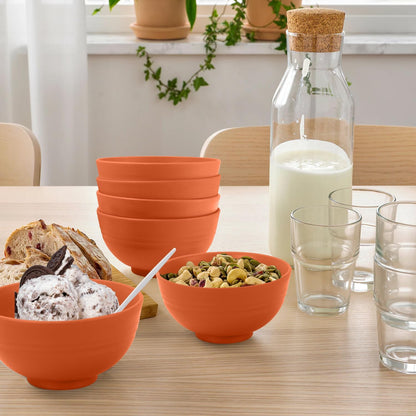 Wheat Straw Bowl Sets,8 PCS Unbreakable Cereal Bowl 26 OZ,Microwave and Dishwasher Safe Bowls,Bowl Sets for Camping and Picnic BPA Free Colorful Salad Bowls for Serving Soup,Oatmeal and Fruit Etc…