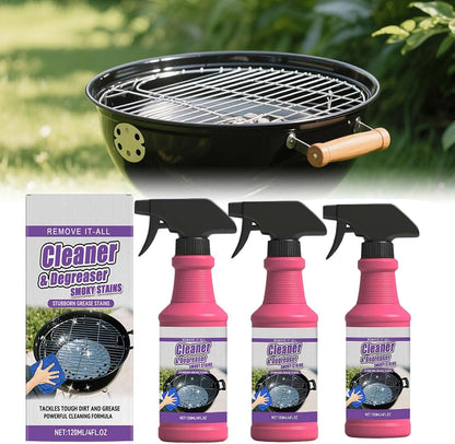 Fast-Acting Heavy-Duty Grill Degreaser Spray, Fast Acting Heavy Duty Grill Degreaser, Barbecue Grills Rack Cleaner, 120ml/4fl.0z, Kitchen Cleaners for All Stubborn Oil Stains