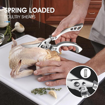 PURPLEBIRD Heavy Duty Poultry Shears - Kitchen Scissors Dishwasher Safe
