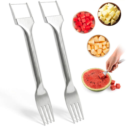3-in-1 Watermelon Cutter Slicer Tool, Stainless Steel Kitchen Gadget