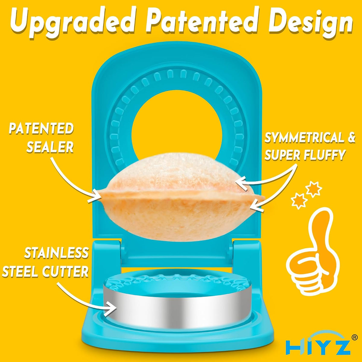 HiYZ Sandwich Cutter and Sealer - Stainless Steel Decruster Sandwich Maker - Peanut Butter and Jelly Crustless Sandwich Bread Pancake Maker Cookie Cutter for Kids Children Boys Girls