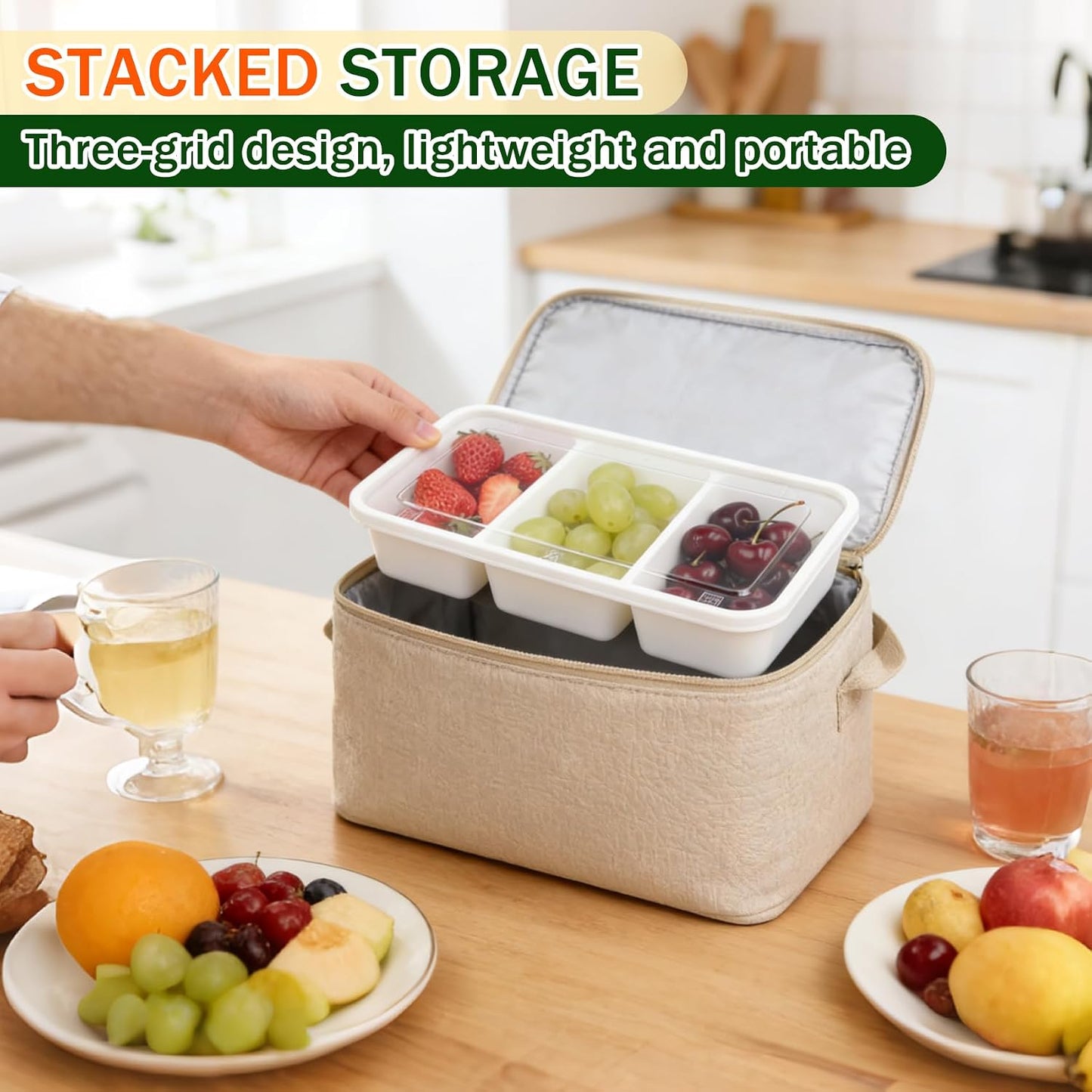 20 Sets Reusable Snack Containers Meal Prep Containers 3 Compartment Condiment Container With Lids Snackle Box Container Portion Control for Refrigeration Sauce,Outdoor Takeaway,Travel(Black)