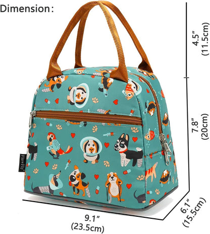 FlowFly Insulated Lunch Cooler Bag - Tote Bag Organizer for Women/Men, Black - Colors A