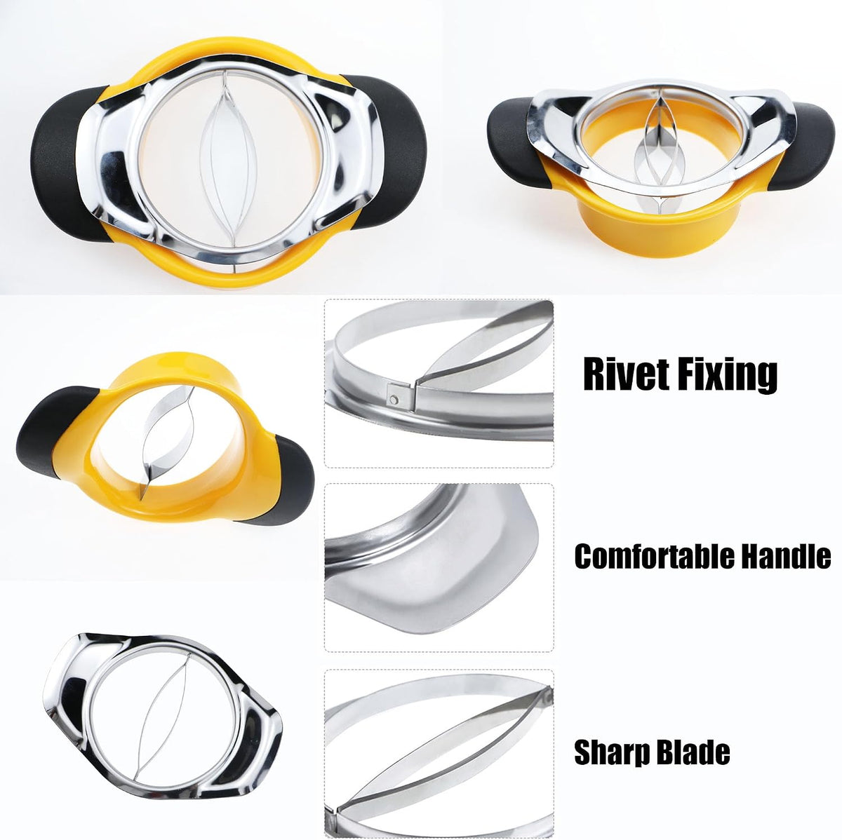 PCTC 2 Pack Mango Slicer Stainless Steel Fruit Tool