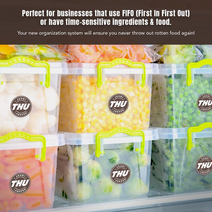 Easy Identification Date Stickers 7,000 Days of the Week Stickers – Sunday 3/4" Days of the Week Food Labels – Day Dots for Food – Restaurant Supplies – Best By Commercial Kitchen Supplies