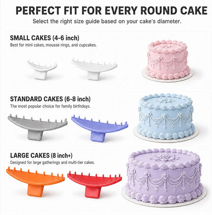6 Pcs Cake Arch Guide Tool, Cake Drape Spacer Tool for Spaced Piping Baking