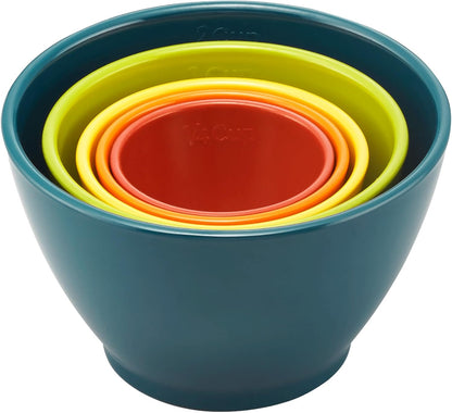 Rachael Ray Tools and Gadgets Nesting/Stackable Measuring Cups Set, 6 Piece - Assorted Colors