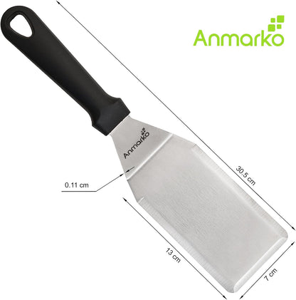 Spatula Turner Stainless Steel - Metal Spatula Set - Hibachi Spatula Great as BBQ Grill Accessories for Grill and Flat Top Griddle