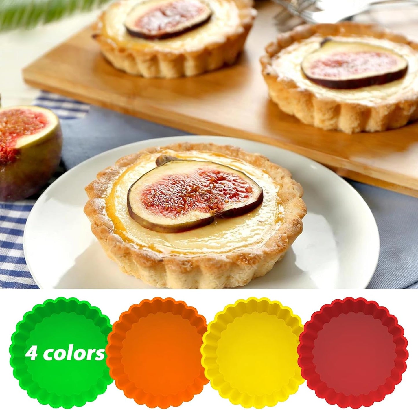 Webake Jumbo Silicone Muffin Cups, 3.5 Inch Jumbo Silicone Baking Cups Reusable Cupcake Liners Nonstick Large Cake Cups Set Stand Alone Cupcake Holder, 12 Pack Auto Cup Holder Liner