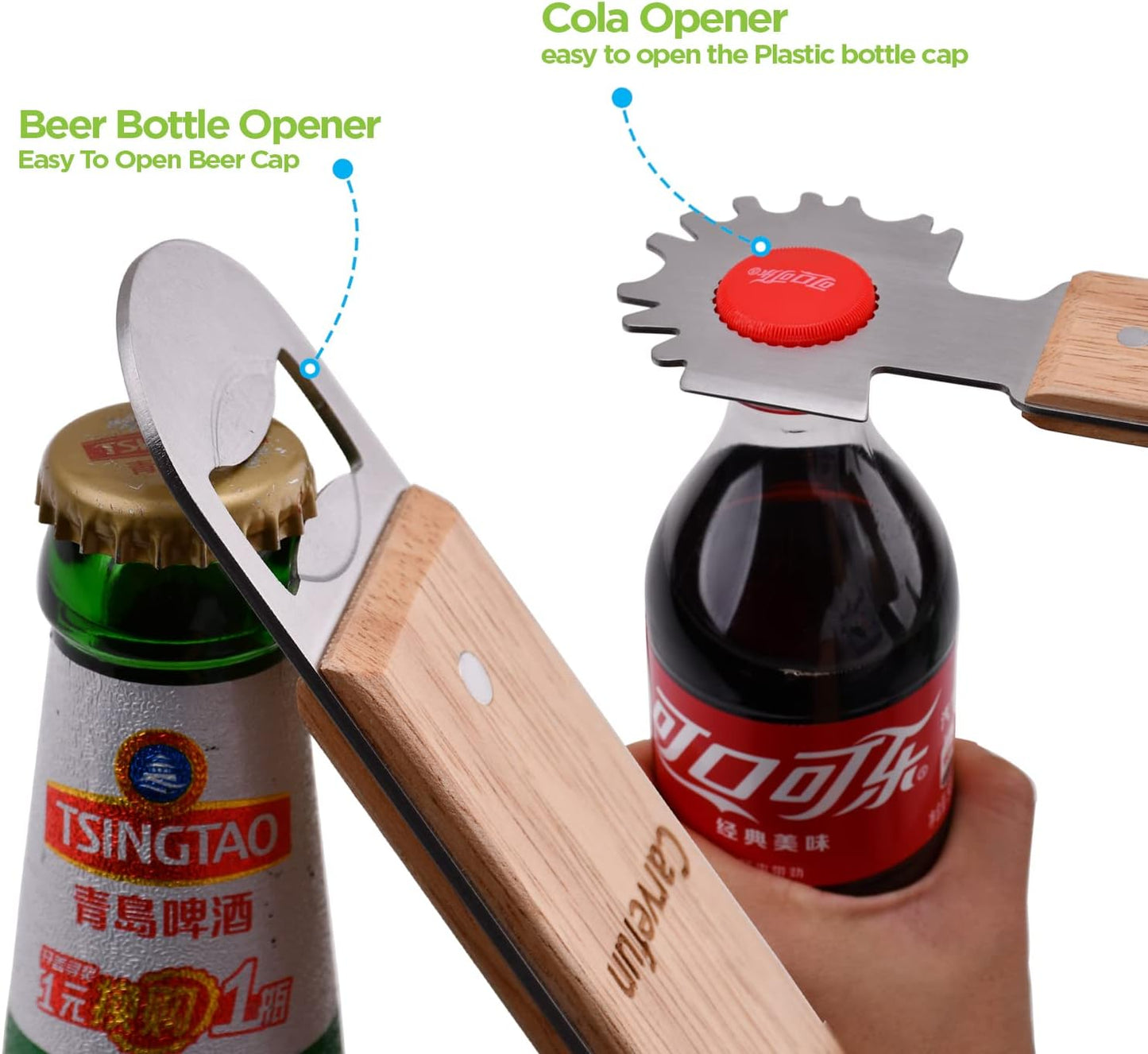 Magnetic BBQ Grill Scraper Tool Beer Bottle Opener Works with Most Grills Griddle Or Oven Grates Bristle Free Grill Grate Cleaner Barbeque BBQ Grill Accessories Stainless Steel for Fridge