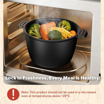 Large Microwave Cookware Steamer 2 Quart Vegetable Cooker for Cooking