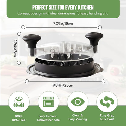 Chicken Shredder Tool Large Capacity with Twist Handle, Visible Meat Shredder for Chicken Breast, Pork & Beef, Anti-Slip Base, BPA-Free with Cleaning Brush