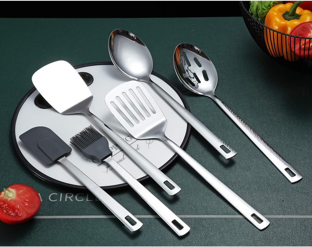 Stainless Steel Spatulas, Berglander Slotted Turner, Metal Turner For Cooking, Kitchen For Nonstick Cookware, Barbecue Spatulas, Dishwasher Safe, Easy to Clean