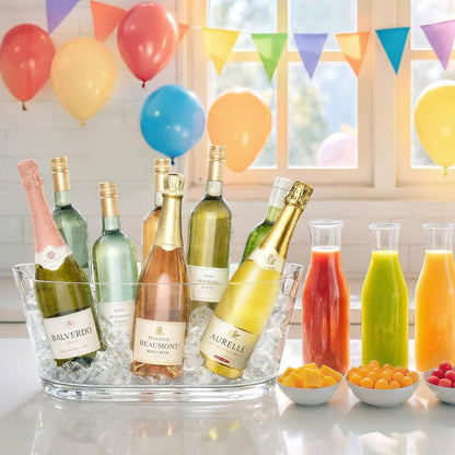 Lifewit 11.5L Ice Bucket for Parties 2 Pcs, Large Portable Drink Bucket for Cocktail Bar, Champagne Cooler for Beverage/Wine/Beer, Mimosa Bar Supplies Chiller Tub with Scoop 38 x18x20 cm/15x7x8 inches