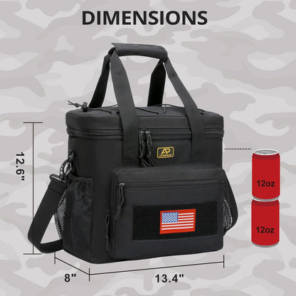 Lunch Box for Men, Tactical Lunch Bag MOLLE Webbing Leakproof Insulated Lunch Cooler Women Adult Meal with Adjustable Shoulder Strap Lunch Pail (Blue)