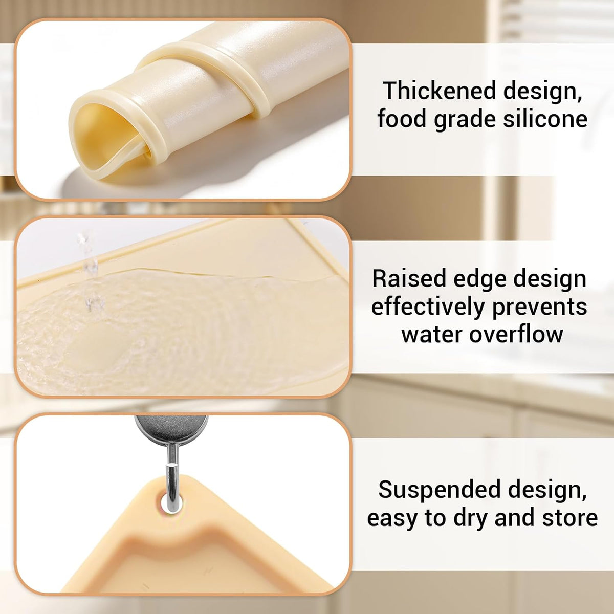 32"x24" Extra Large Silicone Pastry Mat Ink-Free Molded Measurements