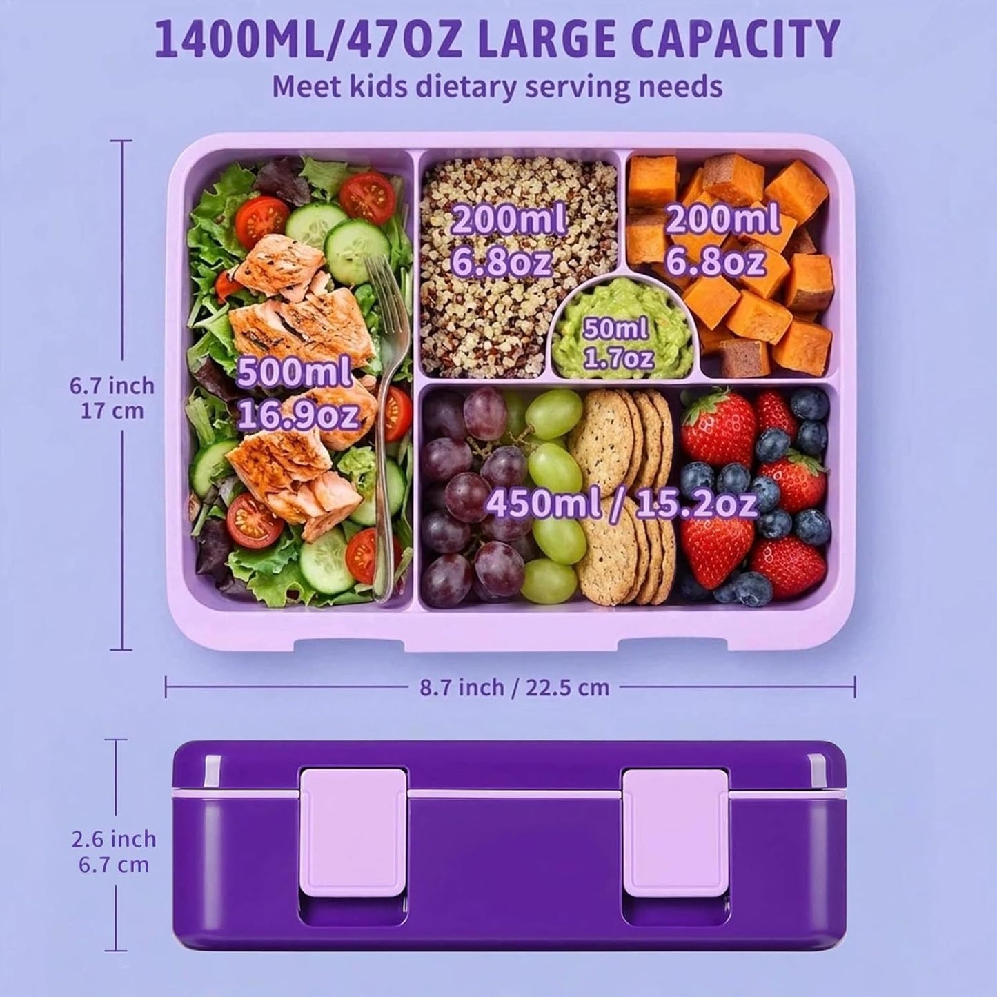 rockpapa Kids Lunch Box Set with 14oz Insulated Water Bottle & Lunch Bag, Leakproof 5.5 Cups Bento Box for School & Children, BPA-Free, Microwave Safe for Boys Girls (Grey Constr Turcks)