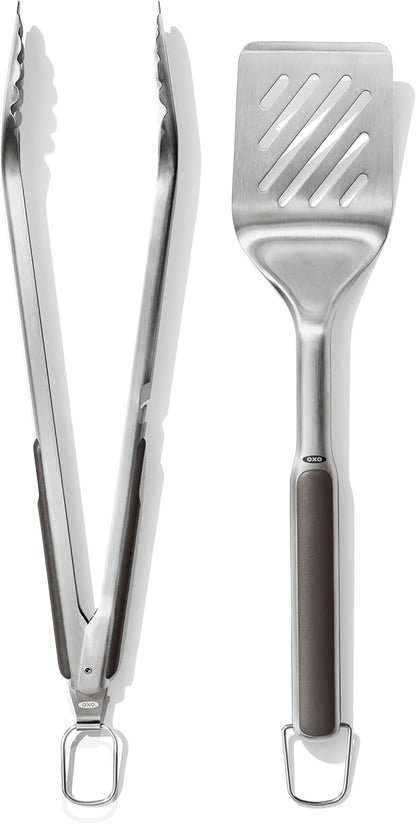 OXO Outdoor Grilling Turner and Tongs Set
