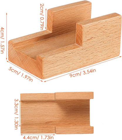 Amosfun Japanese Wooden Sushi Holder - Traditional Sushi Rack Taco Holder for Home Restaurant Party Use 3.54 X 1.96 X 1.57 Inches