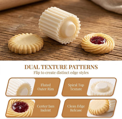 Cookie Press, 2-in-1 Moon Cake Mold Press, Sunflower Cookie Shaper