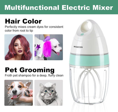 MIGECON Stand Mixer, Small Electric Mixer Kitchen Egg Beater Milk Frother