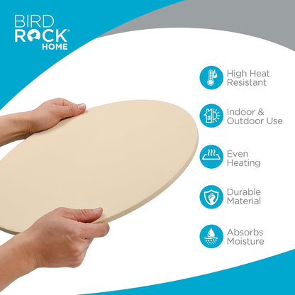 BIRDROCK HOME Pizza Stone for Oven and Grill, 16”