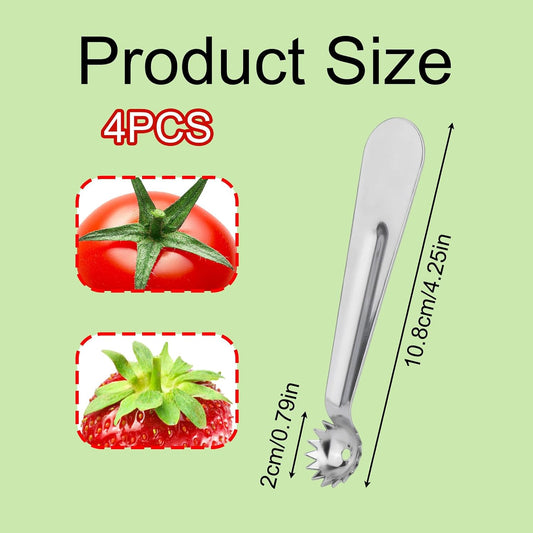 Tomato Corer Tool, Stainless Steel Tomato Strawberry Stem Remover Strawberry Huller Fruit Vegetable Core Baller Tool for Kitchen