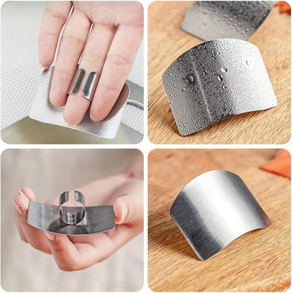 2-Pack Stainless Steel Hand Guard, Kitchen Professional Mandolin Slicing and Protector, Anti-Cutting Shield for Chopping, Shredding, Food Peeler Safety Tool for Adults (2pcs)
