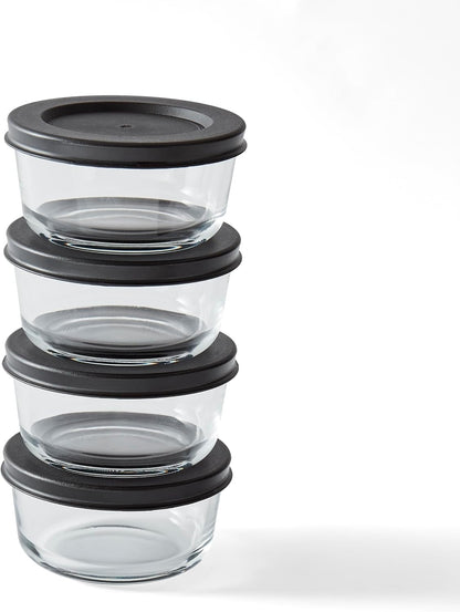 6-Piece Glass Food Storage Containers Set (3 Containers + 3 BPA-Free Lids) | 2-Cup, Leakproof | Microwave, Freezer, Oven & Dishwasher Safe | Ideal for Meal Prep & Pantry Organization, Pistachio