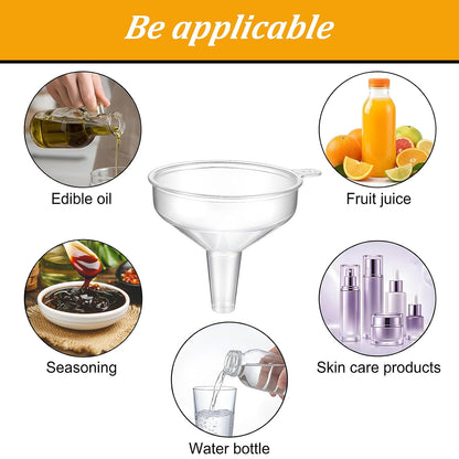 6 Pcs Small Funnels with Cleaning Brush,Water Bottle Funnel Funnels