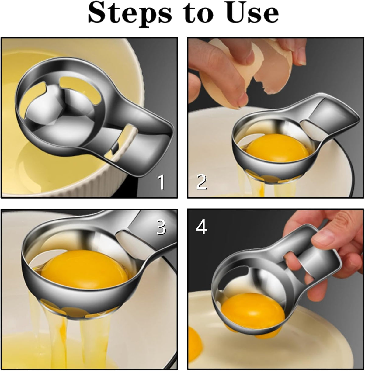 Egg Separator Egg Yolk Separator Egg Separator for Raw Eggs