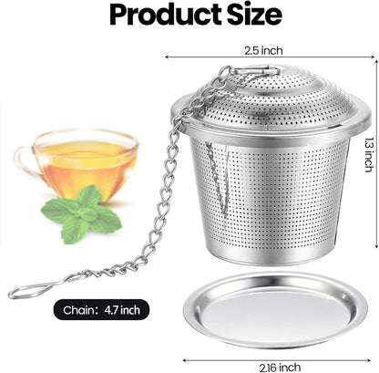 Zopeal Tea Infuser Stainless Steel Strainer with Chain, Medium