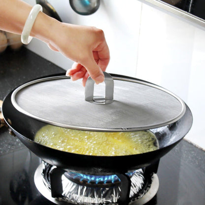 3 Pack Grease Splatter Screen for Frying Pan with Fold Flat Knob-Grease Splatter Guard Shield-No Cooking Oil Mess–No Burns–Ultra Fine Mesh Lids-Rust Free Stainless Steel- 9.8,11.5,13 Inch