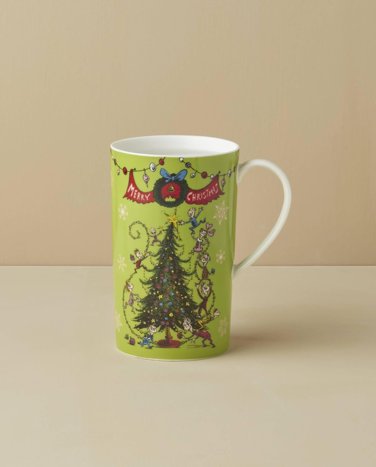 Lenox 898096 Merry Grinchmas Chip & Dip Bowl, Christmas Dishes, Festive Holiday Serveware