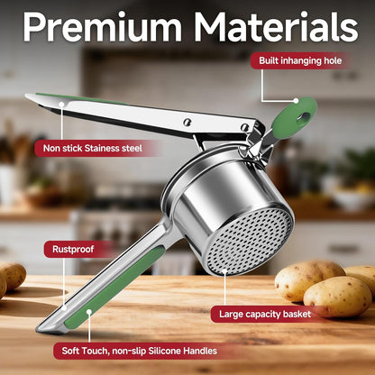 Potato Ricer for Mashed Potatoes-Stainless Steel 15oz