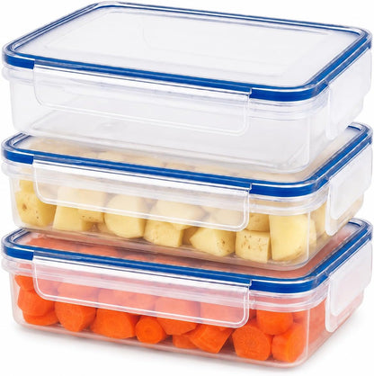 Tribello 250 oz Extra Large Airtight Food Storage Containers with SnapTight Lids – Clear, Stackable, BPA-Free Meal Prep Containers for Kitchen, Freezer & Pantry Storage