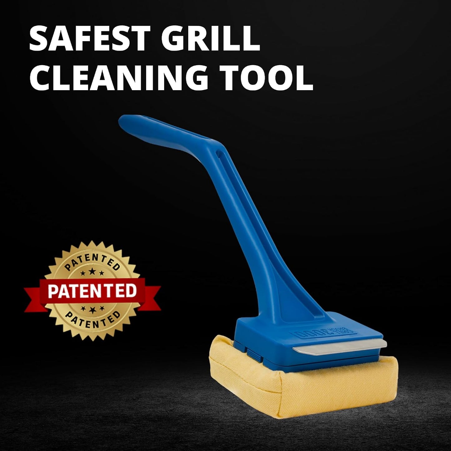 Grill Rescue BBQ Replaceable Scraper Cleaning Head, Bristle Free - Safe, Durable and Unique Scraper Tools for Cast Iron or Stainless-Steel Grates, Barbecue Cleaner (GB3000 Head)