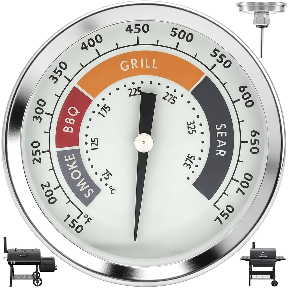 60540 Temperature Gauge for Weber GS4 Spirit II/I 200/300 SER & 22" Kettles