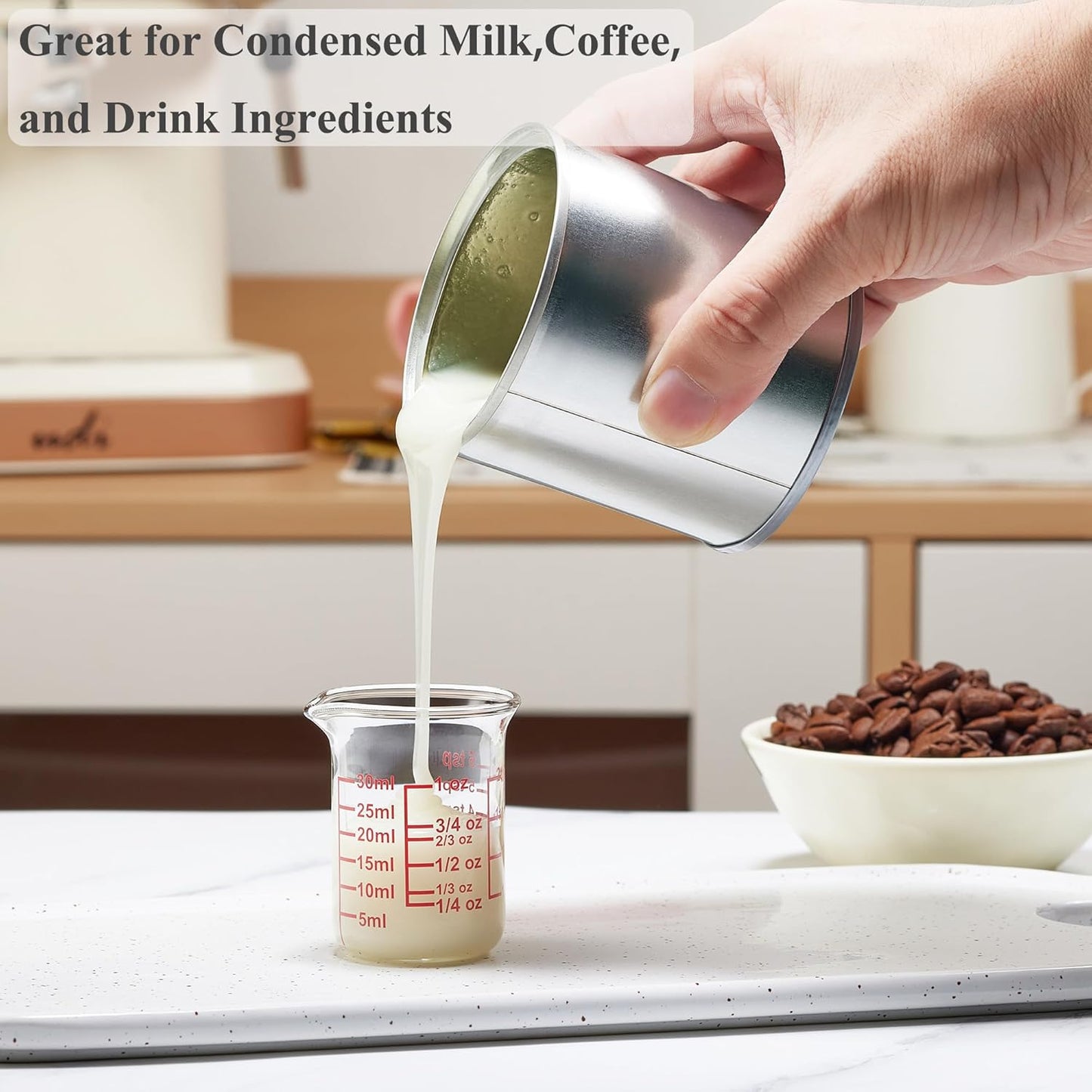 3 Piece Glass Measuring Cup Set, Includes 1/2-Cup, 1-Cup, and 2-Cup High Borosilicate Glasss Liquid Measuring Cups, Dishwasher, Freezer, Microwave, and Preheated Oven Safe, Essential Kitchen Tools