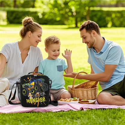 cfpolar Skull Skateboard Lunch Box for Boys Girls, Insulated Lunch Bags for Kids Reusable Mini Cooler Lunch Tote Lunchbox Thermal Meal Tote Kit with Shoulder Strap for Work School Picnic
