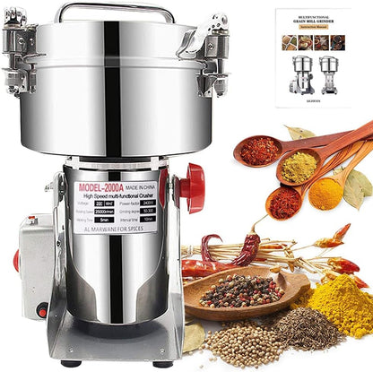 LEJIEYIN Electric herb Grinder 550g High Speed Electric Stainless Steel Spice Flour Mill Herb Grinder Powder Machine for Dry Food Grin