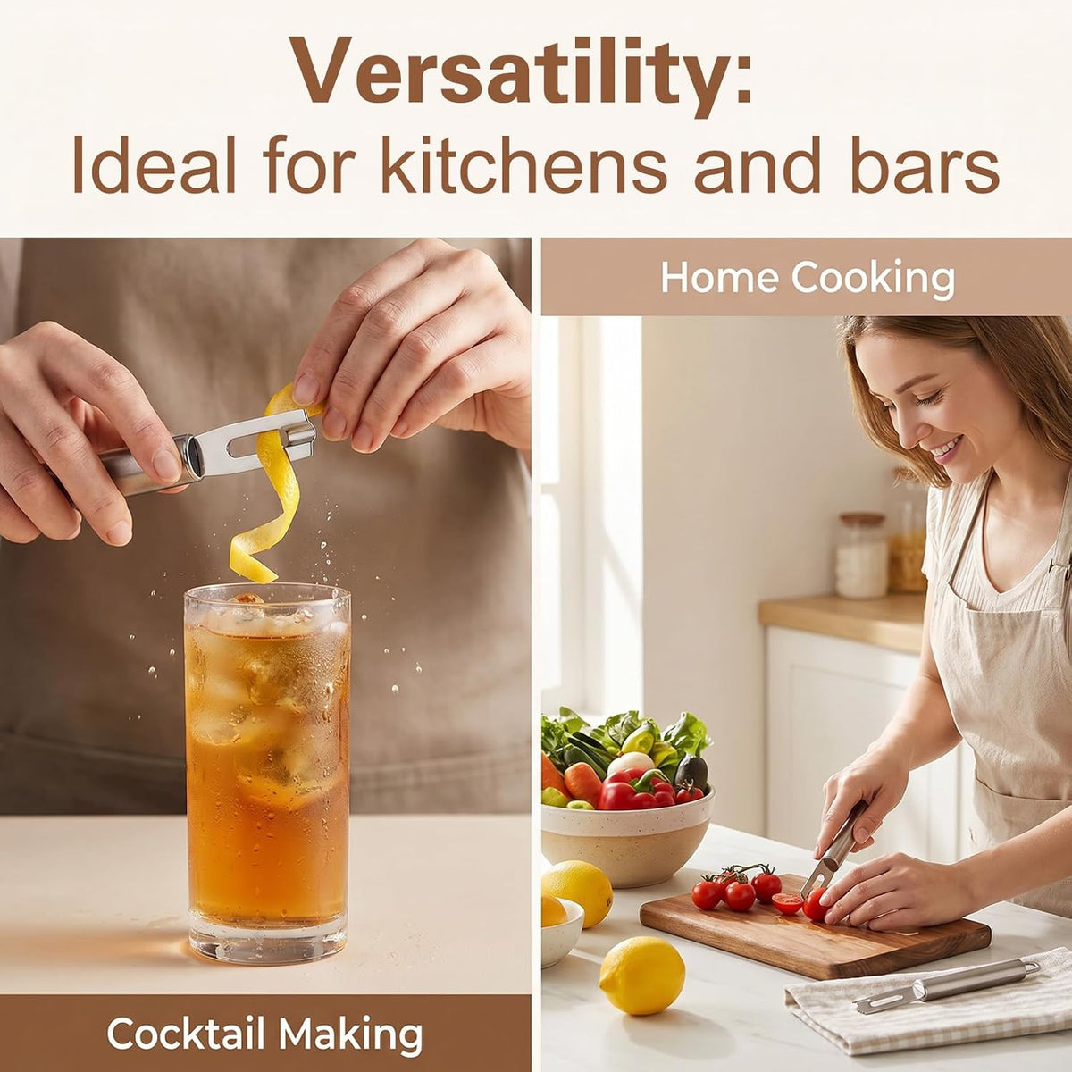 2Pcs Citrus Lemon Zester Peeler Tool, Ultra Sharp
