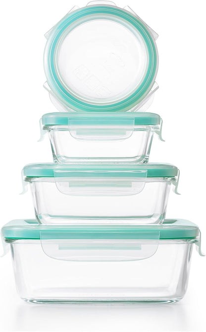 OXO Good Grips 4-Piece Smart Seal Leakproof Mini Glass AirtightContainer Set
