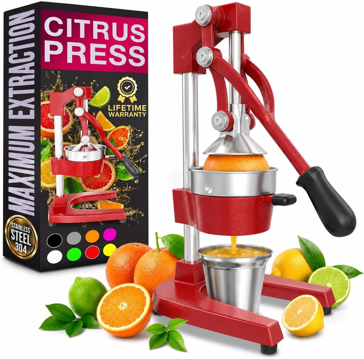 NADOBA Lemon Squeezer and Lime Squeezer, Max Extraction Citrus Hand Juicer