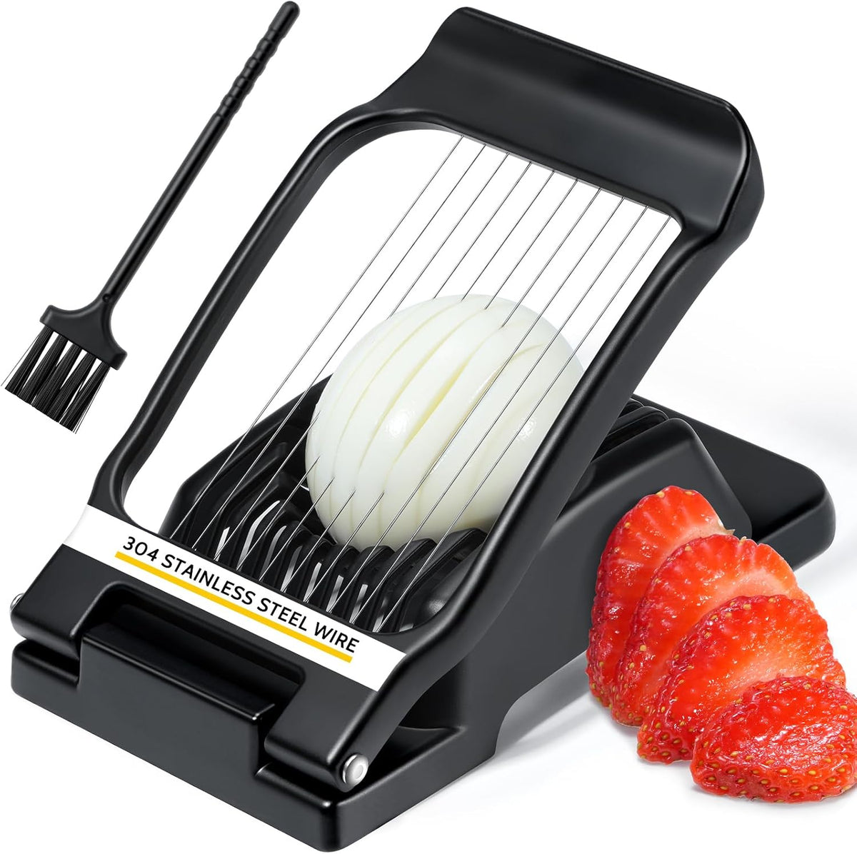 Sopito Heavy Duty Stainless Steel Wire Egg Slicer for Hard Boiled Eggs