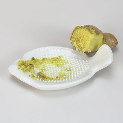 EIKS 2 Pack Ceramic Grater Dish with Fish Shaped & Small Size