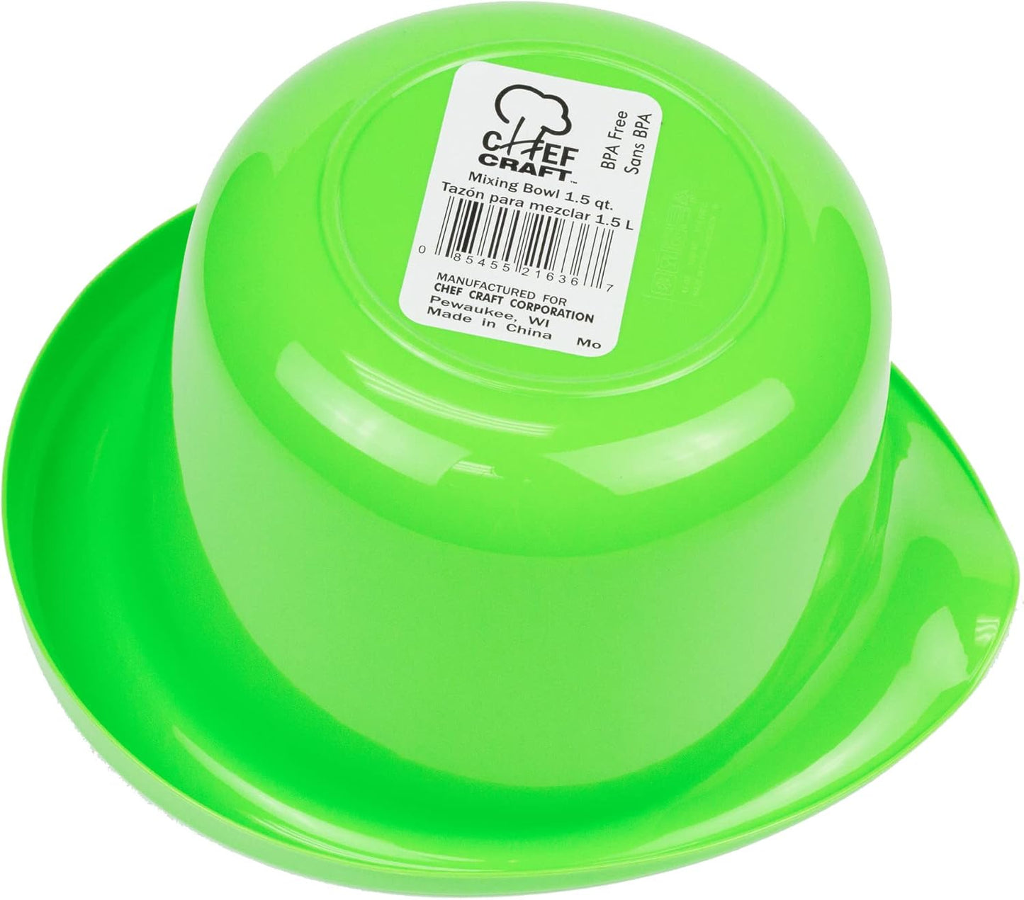 Chef Craft Select Plastic Mixing Bowl, .9 Quart Capacity, Blue