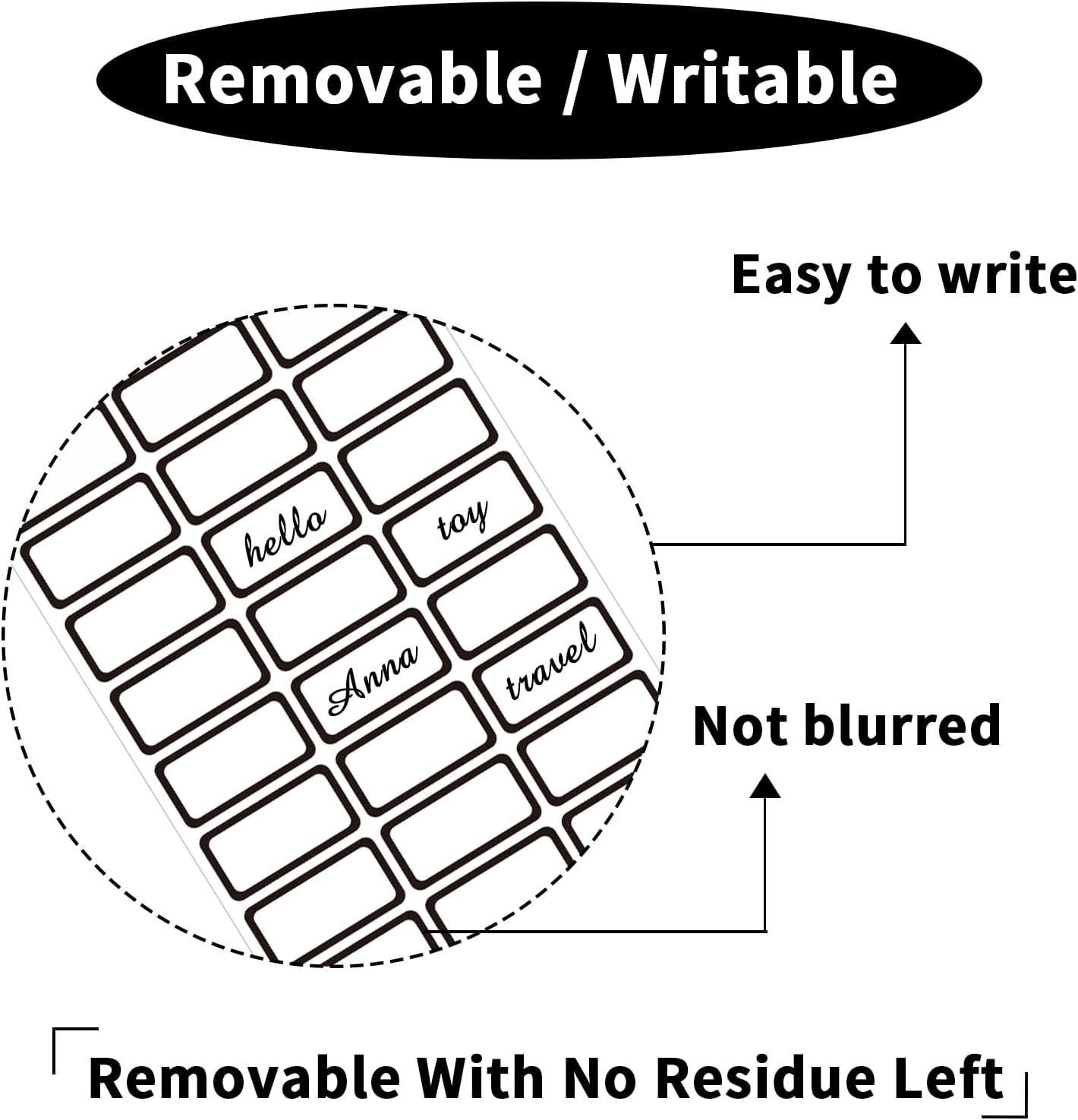 Removable Freezer Labels Stickers, 1 x 3 Inch Blank Removable Freezer Labels Food Storage Stickers, Date Label Waterproof Oil Resistant Easy Clean No Residue- 250 Sheets