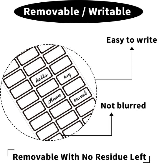 Removable Freezer Labels Stickers, 1 x 3 Inch Blank Removable Freezer Labels Food Storage Stickers, Date Label Waterproof Oil Resistant Easy Clean No Residue- 250 Sheets