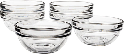 Vikko Small Glass Bowls,3.5 Inch Mise En Place Bowls, Set of 6 Glass Pinch Bowl, Prep Dish For Cooking, Sauce Bowl, Snack, Dessert & Dip